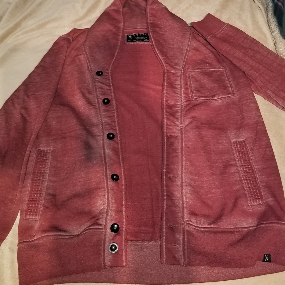 Mark Ecko Cut & Sew Button up cardigan sweater/jacket